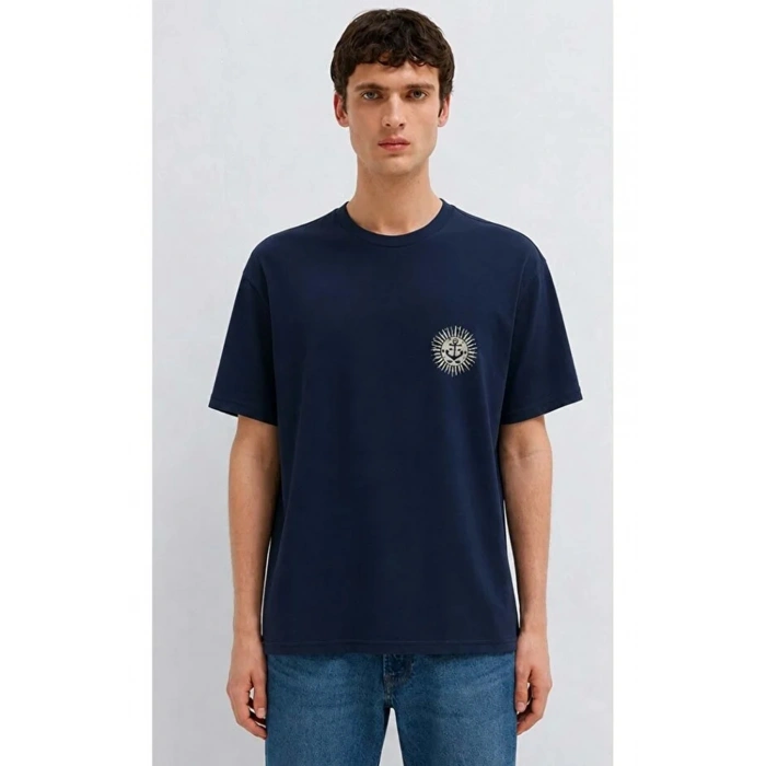 Mavi 0613289 0 Yaka Erkek Tshirt - Lacivert