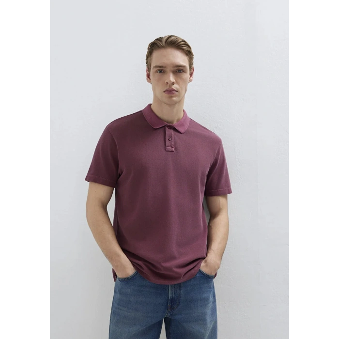 Mavi 0613311 Yakali Erkek Tshirt - Bordo