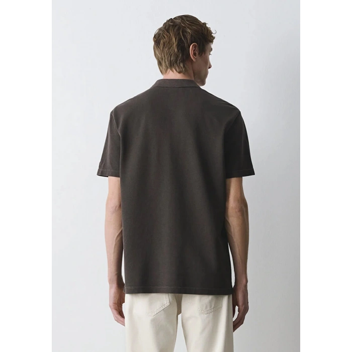 Mavi 0613311 Yakali Erkek Tshirt - Kahverengi