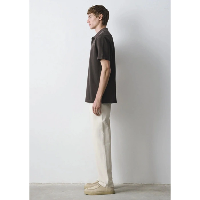 Mavi 0613311 Yakali Erkek Tshirt - Kahverengi