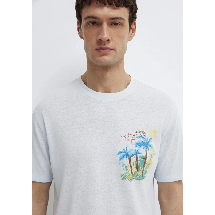 Mavi 0613321 0 Yaka Erkek Tshirt - Mavi