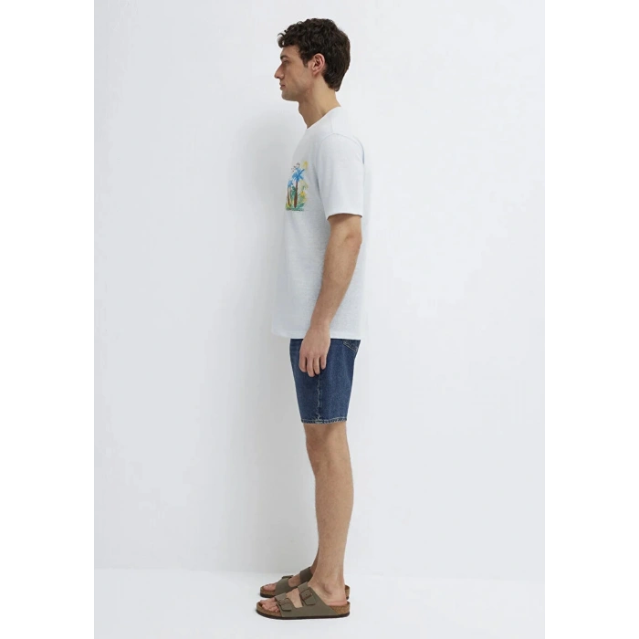 Mavi 0613321 0 Yaka Erkek Tshirt - Mavi