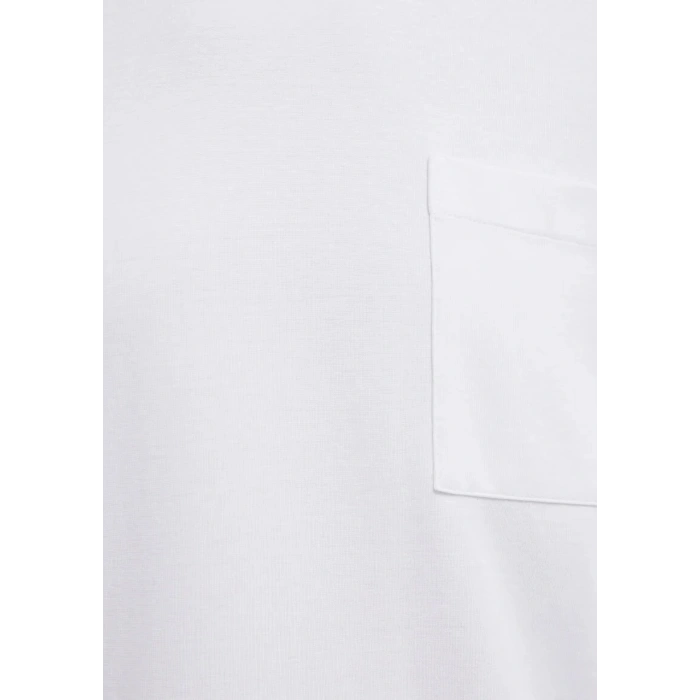 Mavi 0613339 0 Yaka Erkek Tshirt - Beyaz