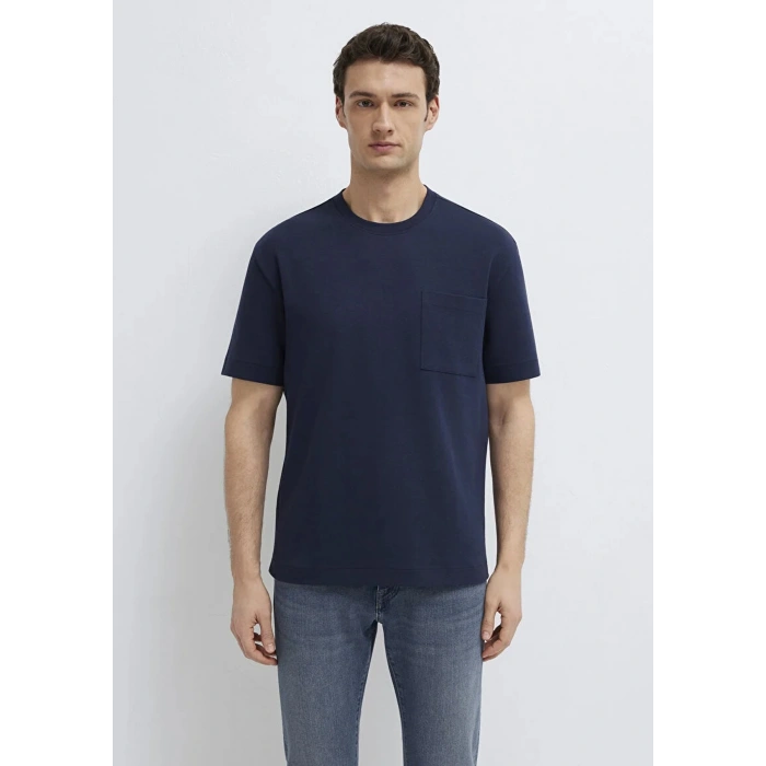 Mavi 0613339 0 Yaka Erkek Tshirt - Lacivert