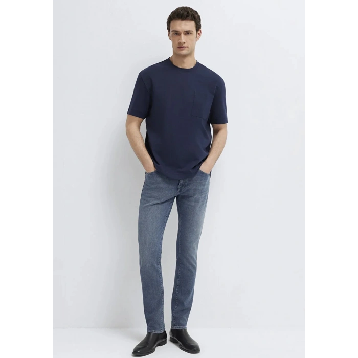 Mavi 0613339 0 Yaka Erkek Tshirt - Lacivert