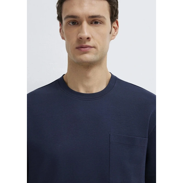 Mavi 0613339 0 Yaka Erkek Tshirt - Lacivert