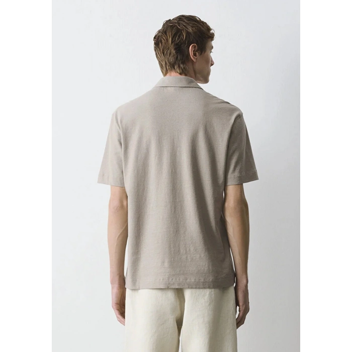 Mavi 0613341 Yakali Erkek Tshirt - Toprak