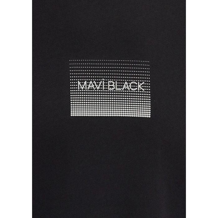 Mavi 0613364 0 Yaka Erkek Tshirt - Siyah