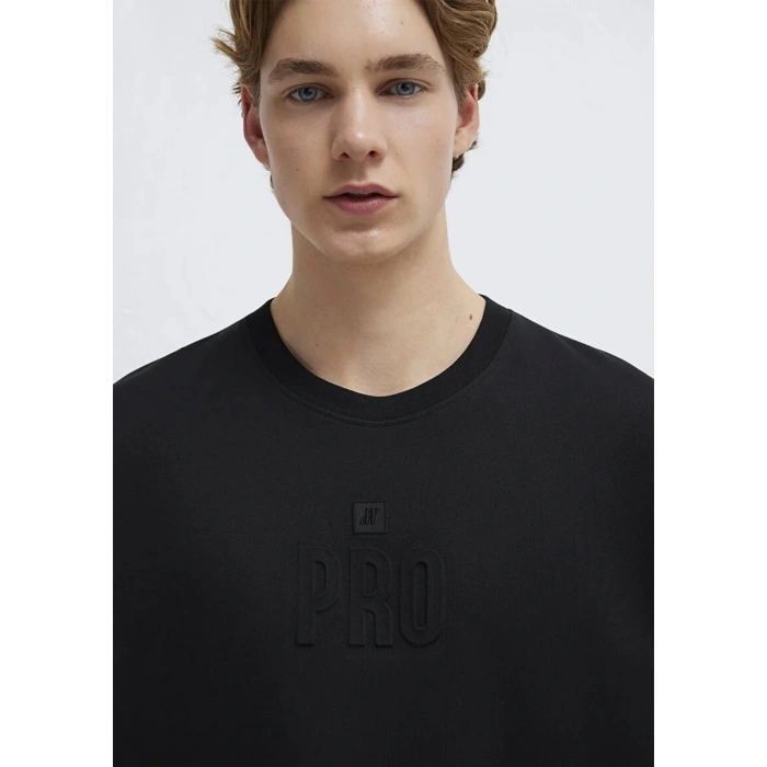 Mavi 0613434 0 Yaka Erkek Tshirt - Siyah