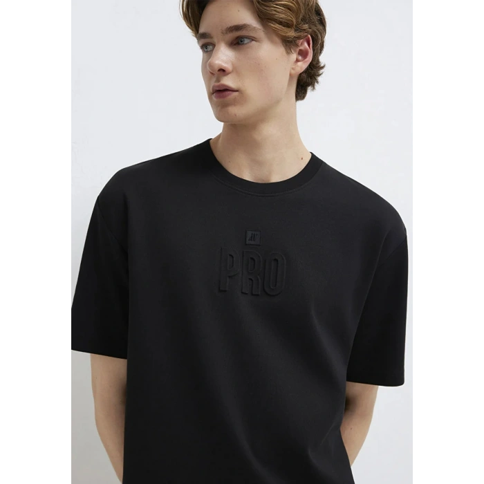 Mavi 0613434 0 Yaka Erkek Tshirt - Siyah