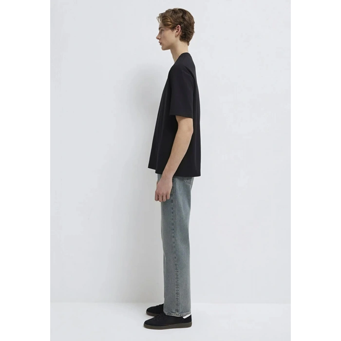 Mavi 0613434 0 Yaka Erkek Tshirt - Siyah