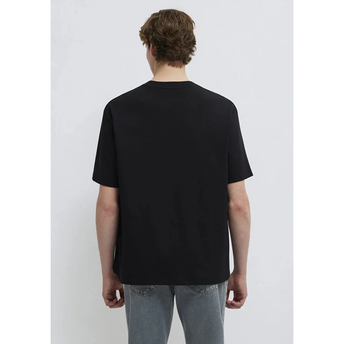 Mavi 0613434 0 Yaka Erkek Tshirt - Siyah