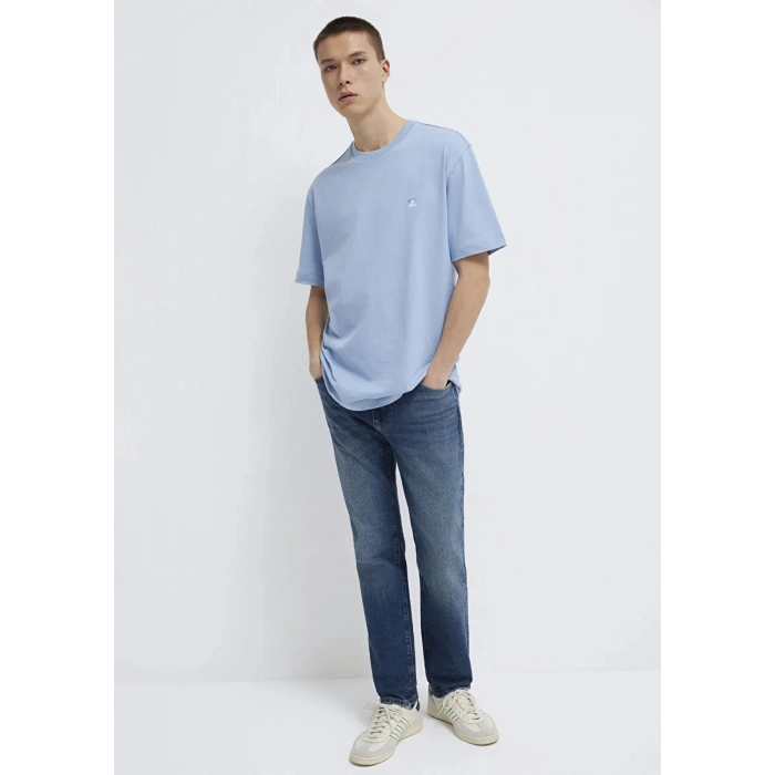 Mavi 0613443 0 Yaka Erkek Tshirt - Mavi