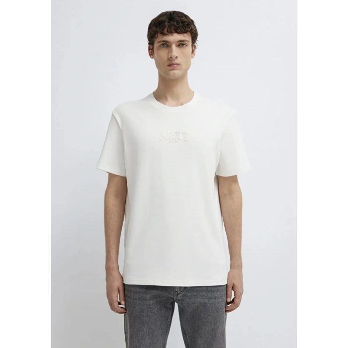 MAVI 0613662 0 YAKA ERKEK TSHIRT - BEYAZ