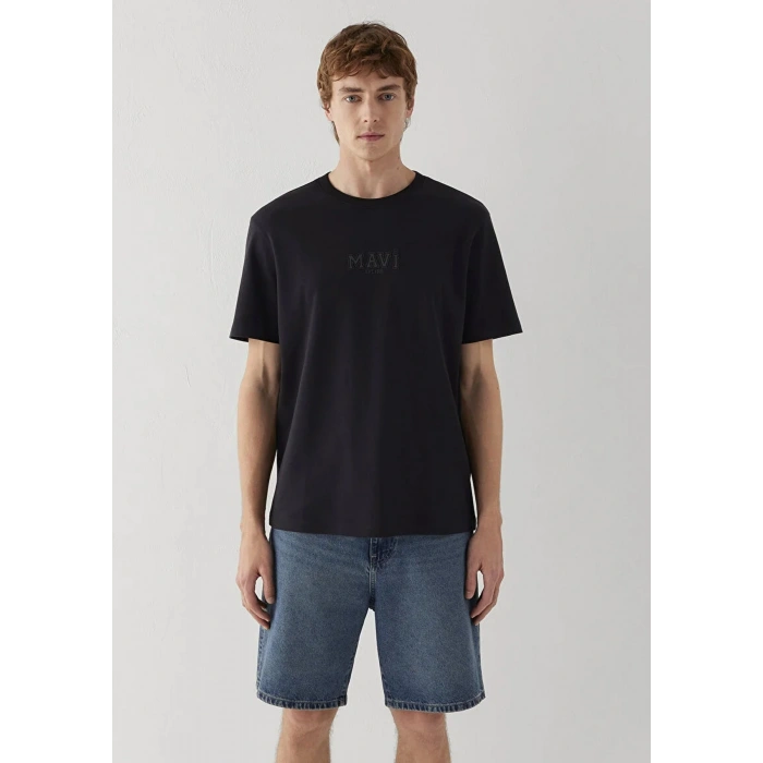 MAVI 0613662 0 YAKA ERKEK TSHIRT - SIYAH