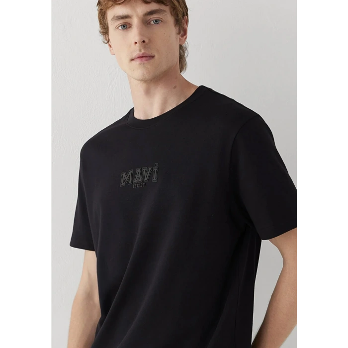 MAVI 0613662 0 YAKA ERKEK TSHIRT - SIYAH