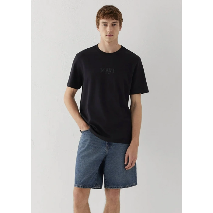 MAVI 0613662 0 YAKA ERKEK TSHIRT - SIYAH