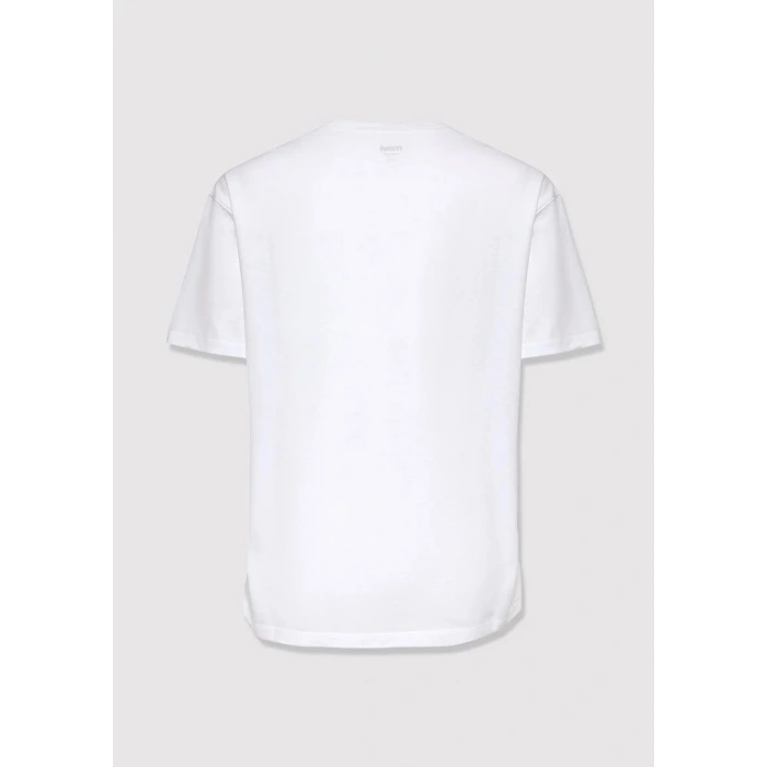 Mavi 0613674 0 Yaka Erkek Tshirt - Beyaz