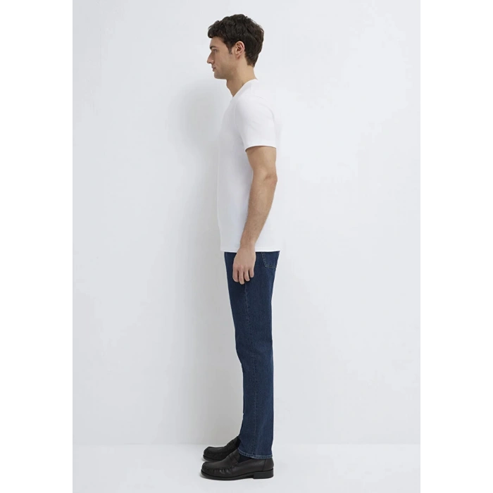 Mavi 061747 0 Yaka Erkek Tshirt - Beyaz