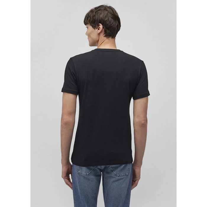 Mavi 061747 0 Yaka Erkek Tshirt - Siyah