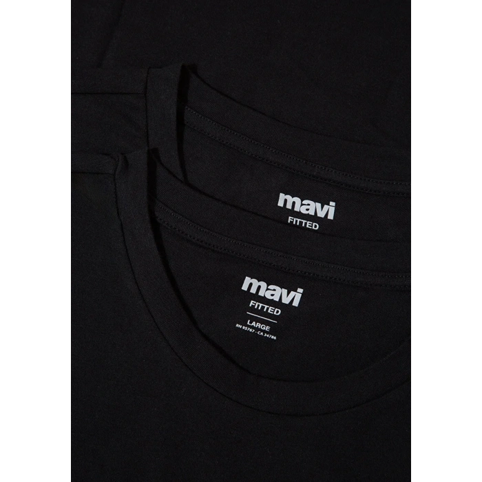 Mavi 061747 0 Yaka Erkek Tshirt - Siyah