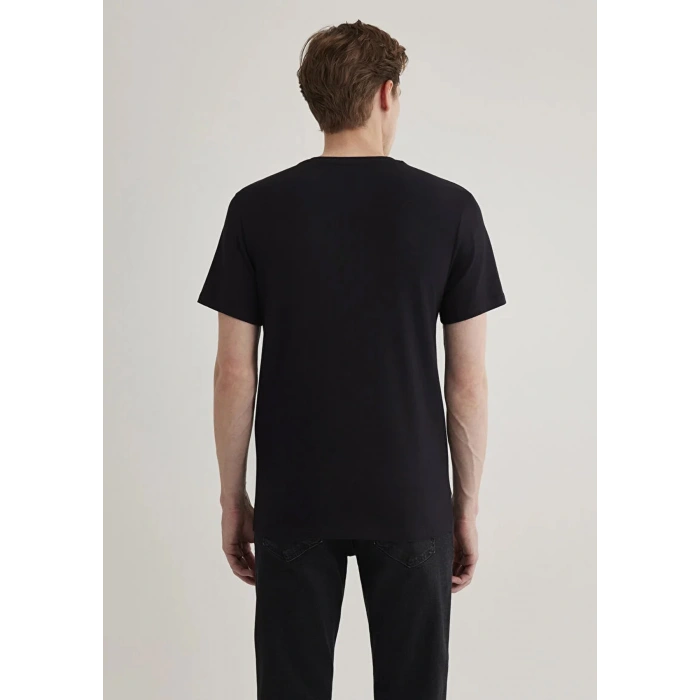 Mavi 061748 V Yaka Erkek Tshirt - Siyah