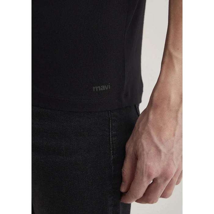 Mavi 061748 V Yaka Erkek Tshirt - Siyah