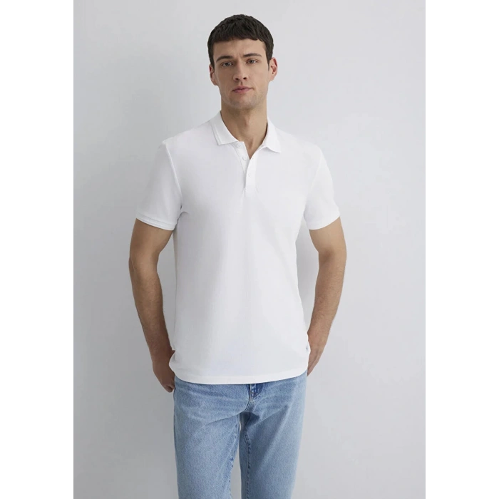 Mavi 064946 Yakali Erkek Tshirt - Beyaz