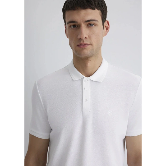 Mavi 064946 Yakali Erkek Tshirt - Beyaz