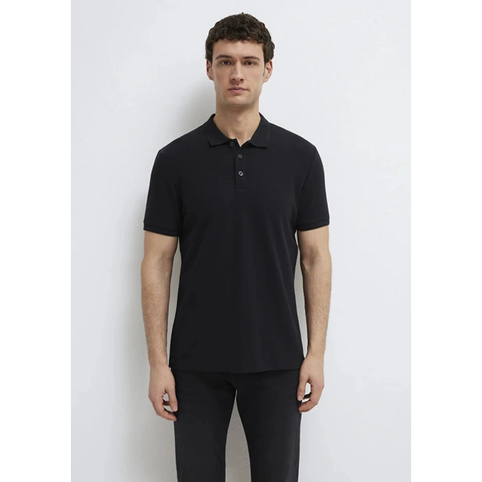 Mavi 064946 Yakali Erkek Tshirt - Siyah