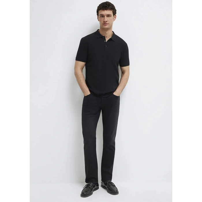 Mavi 064946 Yakali Erkek Tshirt - Siyah