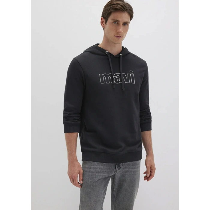 Mavi 065606 Kapsonlu Erkek Sweat - Siyah