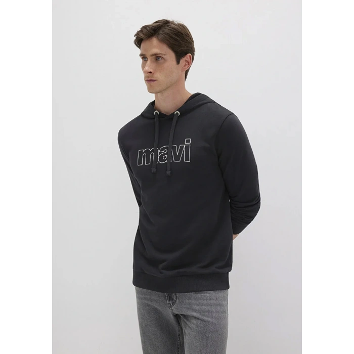 Mavi 065606 Kapsonlu Erkek Sweat - Siyah