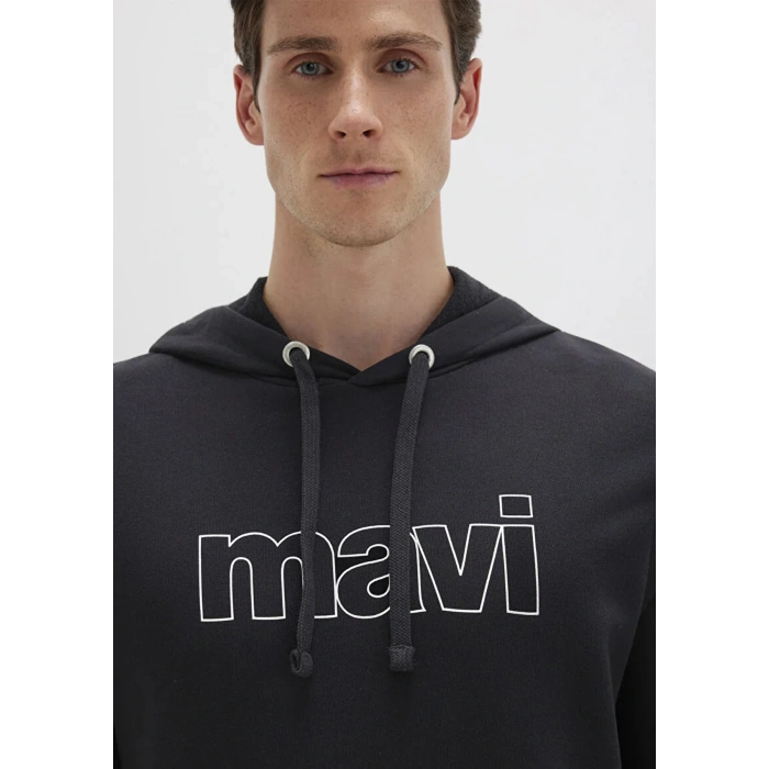 Mavi 065606 Kapsonlu Erkek Sweat - Siyah