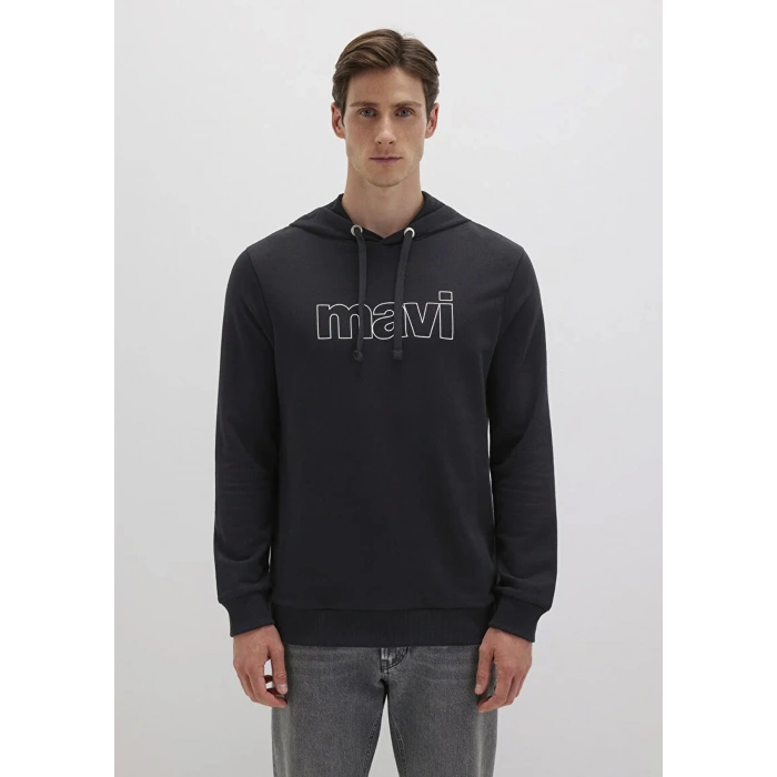 Mavi 065606 Kapsonlu Erkek Sweat - Siyah