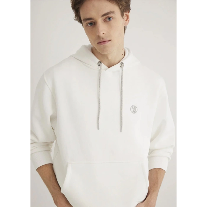 Mavi 065809 Kapsonlu Erkek Sweat - Ekru