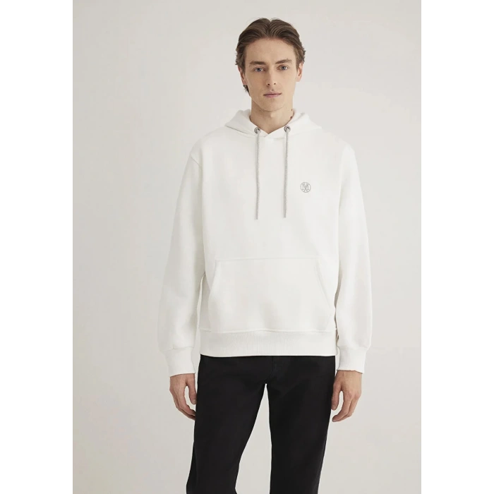 Mavi 065809 Kapsonlu Erkek Sweat - Ekru