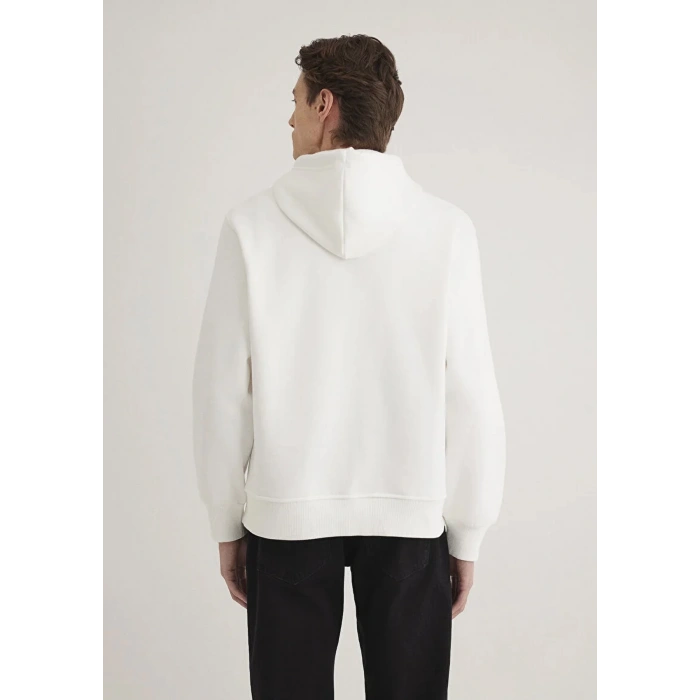 Mavi 065809 Kapsonlu Erkek Sweat - Ekru