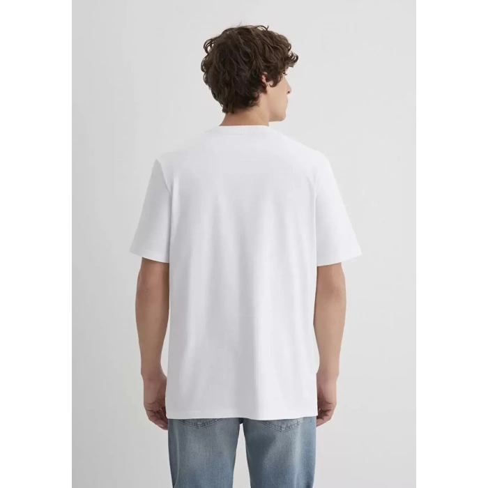 Mavi 066483 0 Yaka Erkek Tshirt - Beyaz