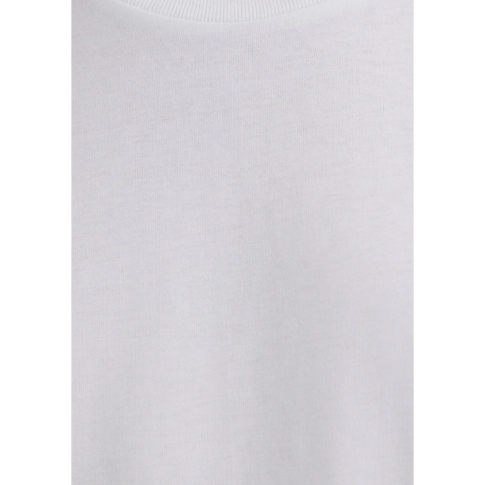 Mavi 066483 0 Yaka Erkek Tshirt - Beyaz