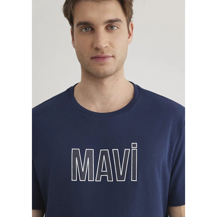 Mavi 066842 0 Yaka Erkek Tshirt - Lacivert