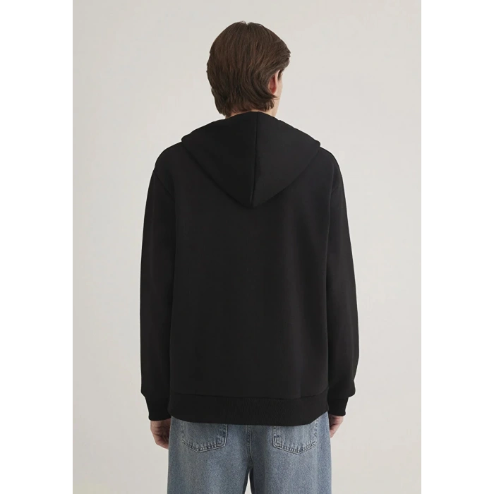 Mavi 066979 Kapsonlu Fermuarli Erkek Sweat - Siyah