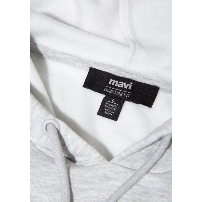 Mavi 067149 Kapsonlu Erkek Sweat - Gri