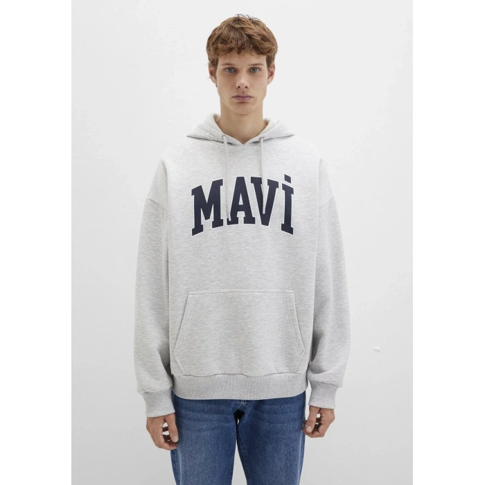 Mavi 067149 Kapsonlu Erkek Sweat - Gri