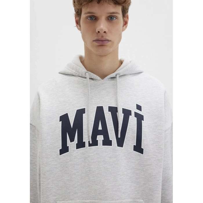 Mavi 067149 Kapsonlu Erkek Sweat - Gri