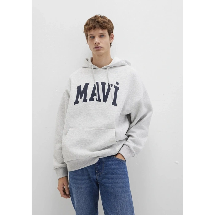 Mavi 067149 Kapsonlu Erkek Sweat - Gri