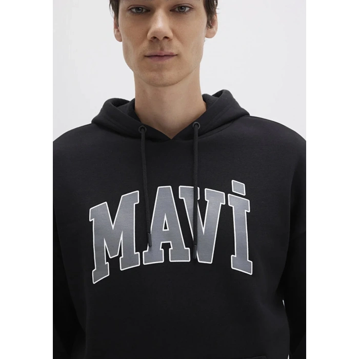 Mavi 067149 Kapsonlu Erkek Sweat - Siyah