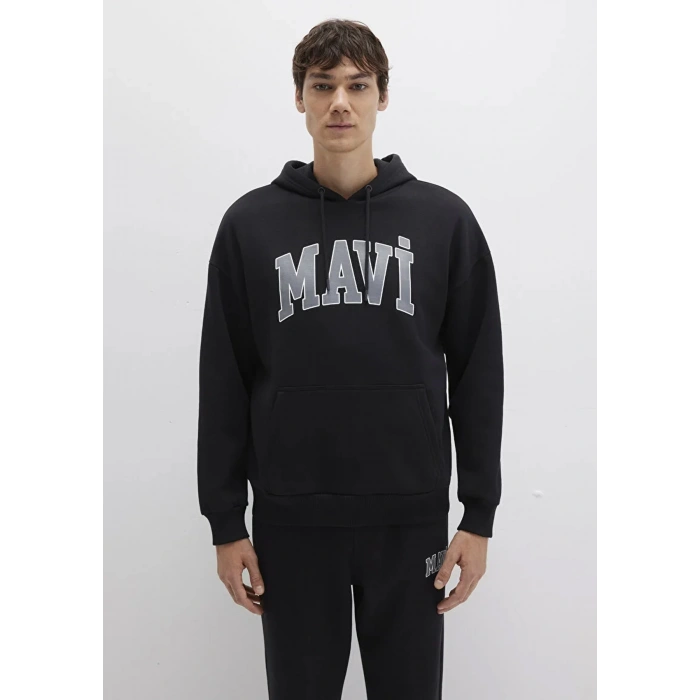 Mavi 067149 Kapsonlu Erkek Sweat - Siyah