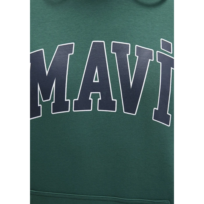 Mavi 067149 Kapsonlu Erkek Sweat - Zumrut Yesili