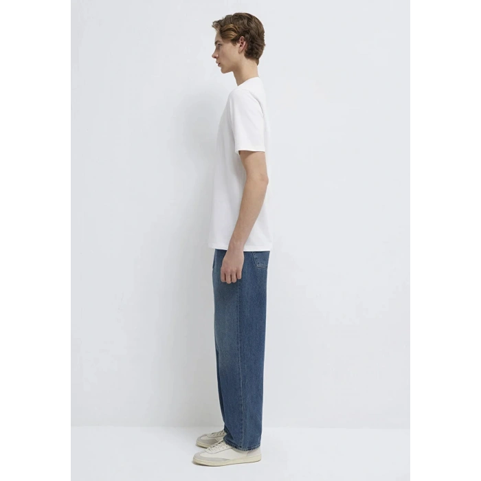 Mavi 067153 0 Yaka Erkek Tshirt - Beyaz